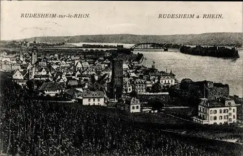 10 alte Ak Rüdesheim am Rhein, diverse Ansichten