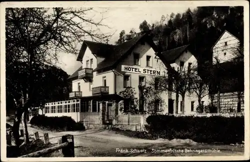 Ak Behringersmühle Gößweinstein im Kreis Forchheim Oberfranken, Hotel Stern