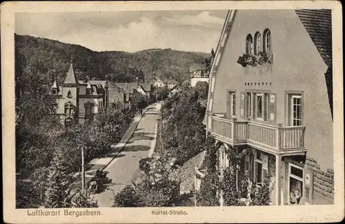 Ak Bad Bergzabern im Kreis Südliche Weinstraße, Blick auf die Kurtal Straße