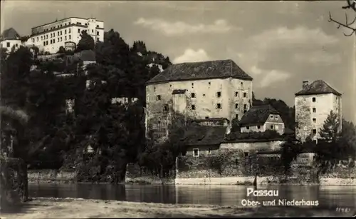 Ak Passau in Niederbayern, Ober und Niederhaus