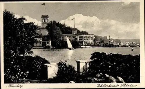 Ak Hamburg Nord Uhlenhorst, Blick zum Uhlenhorster Fährhaus