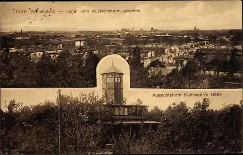 Ak Toruń Thorn Westpreußen, Lager vom Aussichtsturm gesehen, Kuhlmann's Höhe