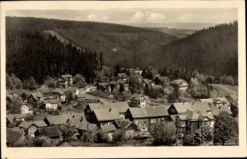 Ak Finsterbergen Friedrichroda Thüringen, Blick auf den Ort mit Umgebung