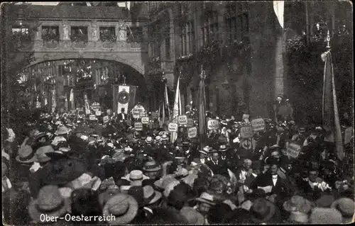 Ak Nürnberg in Mittelfranken Bayern, 8. Deutsches Sängerbundesfest 1912, Oberösterreich 