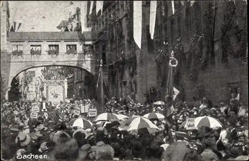 Ak Nürnberg in Mittelfranken Bayern, 8. Deutsches Sängerbundesfest, 28. Juli 1912