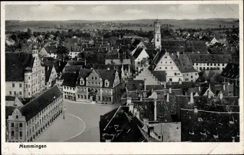 Ak Memmingen in Schwaben, St. Martins Kirche, Teilansicht der Stadt