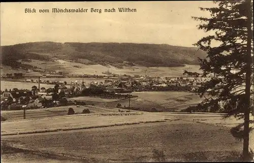 Ak Wilthen im Kreis Bautzen Sachsen, Blick vom Mönchswalder Berg