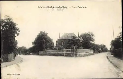 Ak Saint Aubin lès Elbeuf Seine Maritime, Les Brulins, Straßenpartie, Wohnhaus