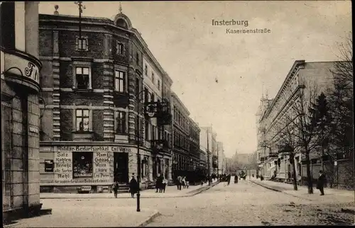 Ak Tschernjachowsk Insterburg Ostpreußen, Kasernenstraße, Militärbedarfsgeschäft