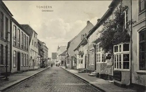 Ak Tønder Tondern Dänemark, Osterstraße, Straßenpartie