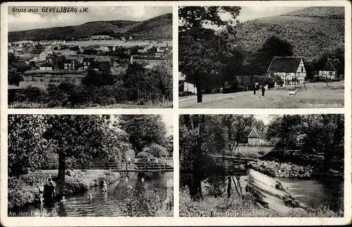 Ak Gevelsberg in Nordrhein Westfalen, Buchenberge, In der Aske, Wasserfall bei Haus Rochholz