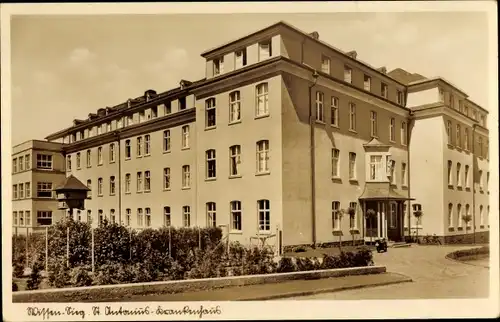 Ak Wissen im Landkreis Altenkirchen Westerwald, St. Antonius Krankenhaus, Taubenschlag