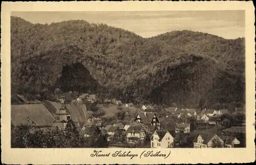 Ak Sülzhayn Ellrich im Südharz in Thüringen, Blick auf den Ort, Berge