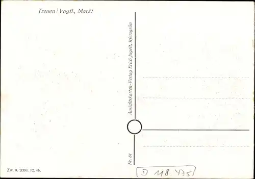 Ak Treuen im Vogtland Sachsen, Blick auf den Markt, Rathaus, Geschäfte