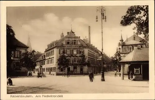 Ak Kaiserslautern in Rheinland Pfalz, Partie am Fackelrondell, Gasthaus Zum Hexenbäcker