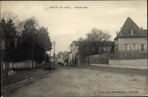 Ak Bayon Lothringen Meurthe et Moselle, Grande Rue, Straßenansicht