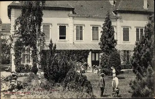 Ak Bayon Lothringen Meurthe et Moselle, L'Hospice, Blick auf das Krankenhaus, Gartenpartie