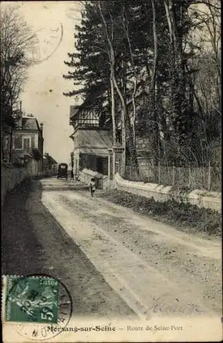 Ak Morsang sur Seine Essonne, Route de Seine Port, Straßenpartie, Kind, Häuser