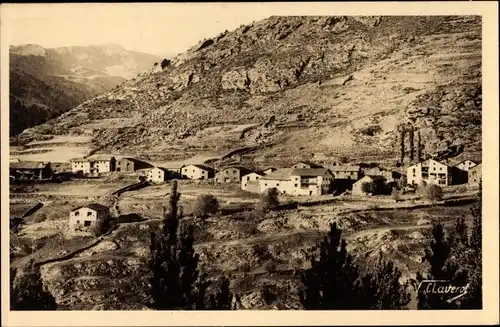 Ak Soldeu Andorra, Ortschaft mit Landschaftsblick 