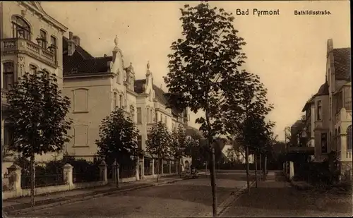 Ak Bad Pyrmont in Niedersachsen, Partie in der Bathildisstraße