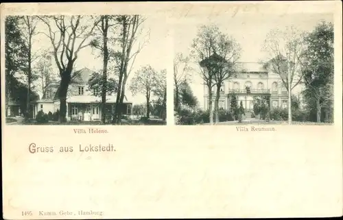 Ak Hamburg Eimsbüttel Lokstedt, Villa Helene, Villa Reumann