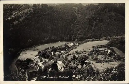 Ak Treseburg Thale im Harz, Totalansicht vom Ort