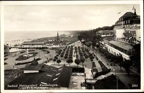 Ak Ostseebad Heringsdorf auf Usedom, Blick auf die Kuranlagen