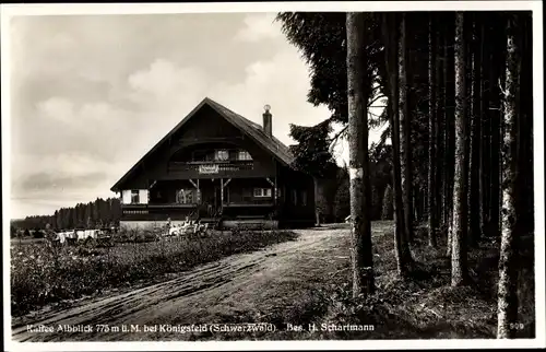 Ak Königsfeld im Schwarzwald Baar Kreis, Kaffee Albblick, Bes. H. Schartmann