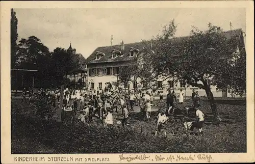 Ak Storzeln Binningen Hilzingen Baden Württemberg, Kinderheim mit Spielplatz