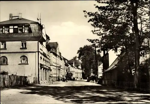 Ak Bärenstein Erzgebirge, Straßenpartie im Ort