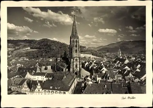 Ak Freiburg an der Elbe im Kreis Stade, Blick auf den Ort mit Münster