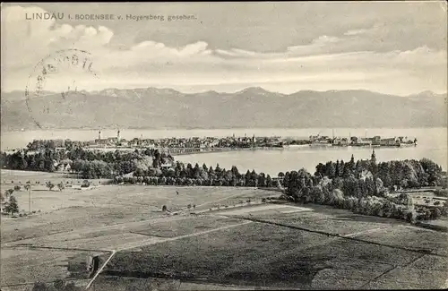 Ak Lindau in Bodensee Schwaben, Blick auf den Bodensee vom Hoyersberg