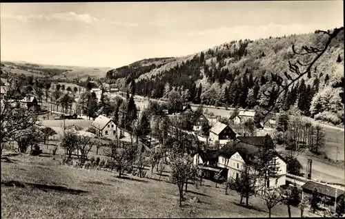 Ak Holzhau Rechenberg Bienenmühle Erzgebirge, Teilansicht von der Ortschaft