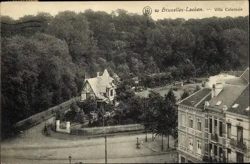 Ak Laeken Bruxelles Brüssel, Villa Coloniale, Gartenanlage, Villen