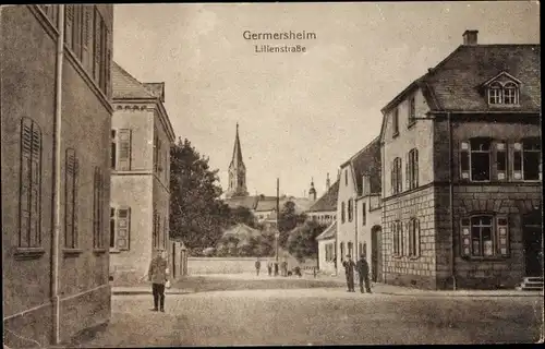 Ak Germersheim in der Rheinebene Rheinland Pfalz, Partie auf der Lilienstraße