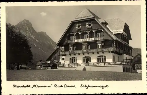 Ak Bad Aussee Steiermark, Alpenhotel Wasnerin, Gebirge