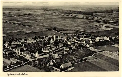 Ak Eglingen Dischingen Baden Württemberg, Totalansicht vom Ort, Fliegeraufnahme