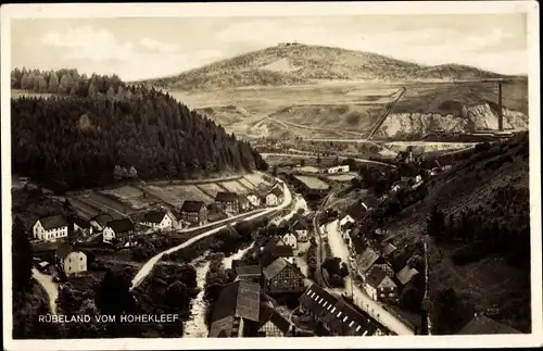 Ak Rübeland Oberharz am Brocken, Blick auf die Ortschaft vom Hoheklee