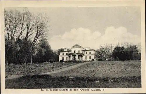 Ak Osterburg in der Altmark in Sachsen Anhalt, Soldaten Erholungsheim des Kreises 