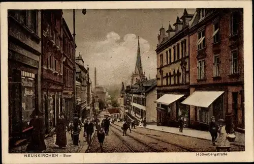 Ak Neunkirchen im Saarland, Hüttenbergstraße