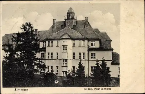 Ak Simmern im Rhein Hunsrück Kreis, Evangelisches Krankenhaus