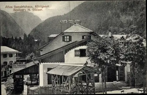 Ak Schönau am Königssee, Altes Seewirtshaus, Bes. H. Stelzer