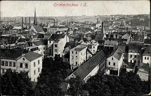 Ak Crimmitschau in Sachsen, Teilansicht der Stadt 