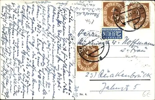 Ak Bünde im Kreis Herford, Partie an der Else, Teilansicht der Ortschaft