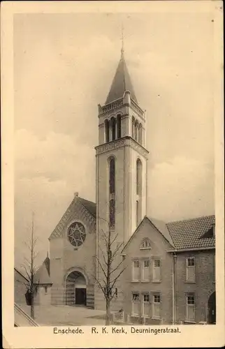 Ak Enschede Overijssel Niederlande, R. K. Kerk, Deurningerstraat, Kirche