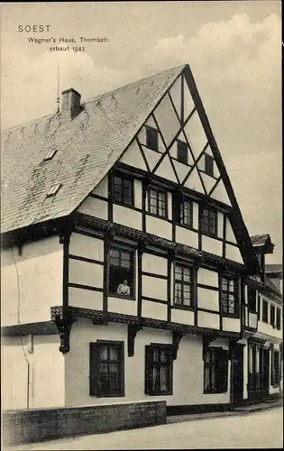 Ak Soest in Nordrhein Westfalen, Wagners Haus, Thomästr., erbaut 1543