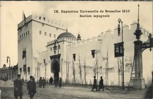 Ak Bruxelles Brüssel, Exposition Universelle 1910, Section espagnole, Weltausstellung 