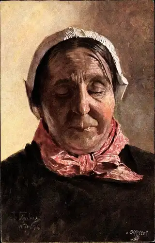Künstler Ak Skarbina, Franz, Flämische Fischerfrau, Tuck Serie III No 1202 B, Portrait