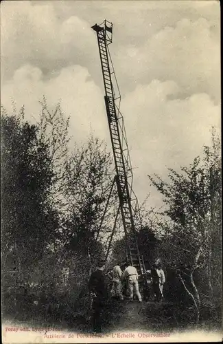 Ak Artillerie de Forteresse, L'Echelle Observatoire, Ausguck, Teleskopleiter