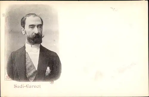 Ak Französischer Politiker und Staatspräsident Marie François Sadi Carnot, Portrait